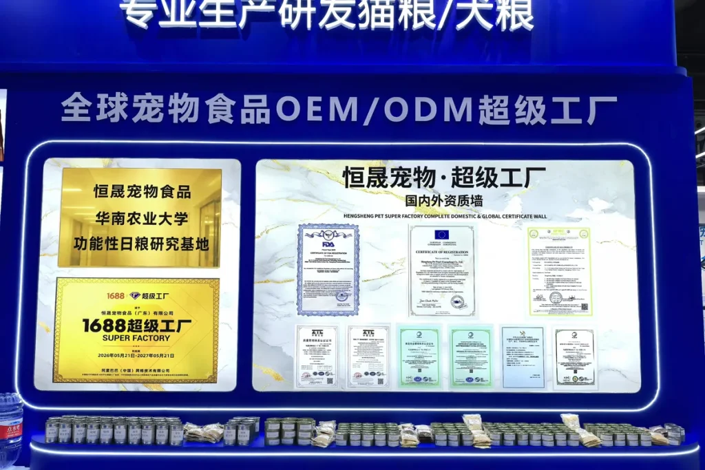 hengsheng pet food oem odm certification wall apet 2026