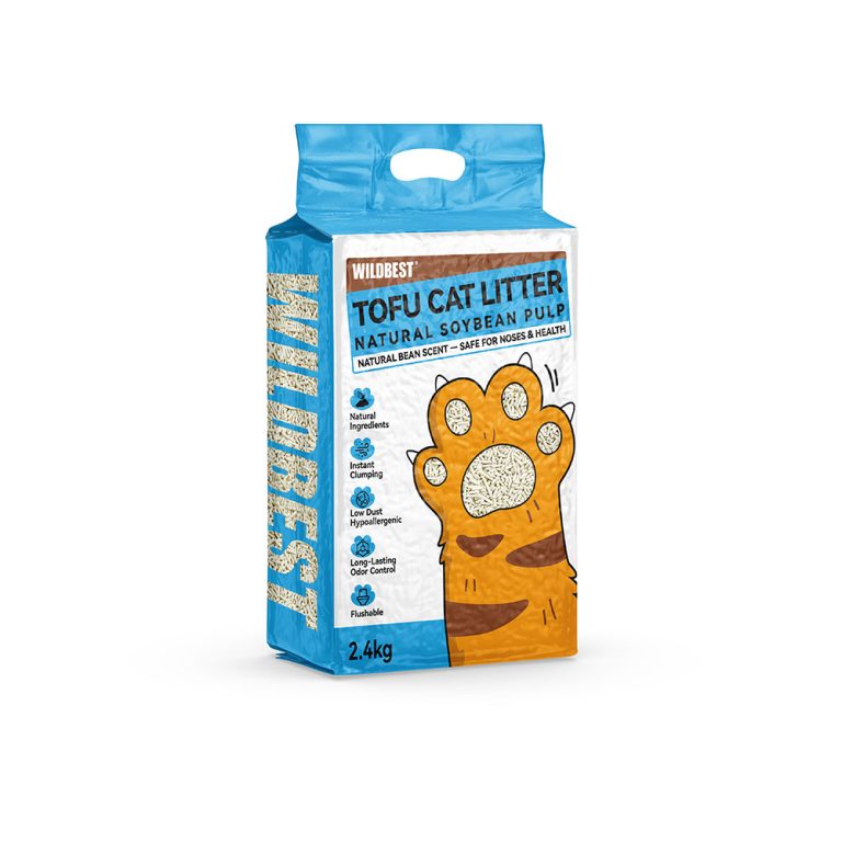 Wildbest pure tofu cat litter - 100% natural, flushable, dust-free cat litter